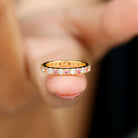 Pink Tourmaline and Diamond Stackable Ring Pink Tourmaline - ( AAA ) - Quality - Rosec Jewels