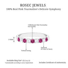 Pink Tourmaline and Diamond Nine Stone Band Ring Pink Tourmaline - ( AAA ) - Quality - Rosec Jewels