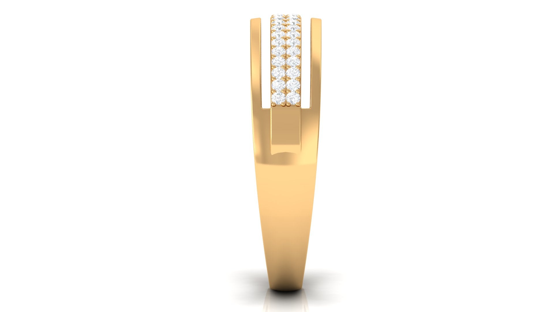 Rosec Jewels-Natural Diamond Unique Half Eternity Gold Band Ring
