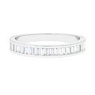 Channel Set Certified Moissanite Half Eternity Band Ring Moissanite - ( D-VS1 ) - Color and Clarity - Rosec Jewels
