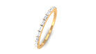 Baguette Shape Moissanite Half Eternity Stackable Ring Moissanite - ( D-VS1 ) - Color and Clarity - Rosec Jewels