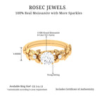 1 CT Solitaire Moissanite Gold Floral Engagement Ring Moissanite - ( D-VS1 ) - Color and Clarity - Rosec Jewels