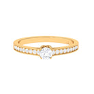 Minimal Round Diamond Promise Ring Diamond - ( HI-SI ) - Color and Clarity - Rosec Jewels