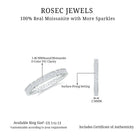 Classic Moissanite Full Eternity Ring in Pin Point Setting Moissanite - ( D-VS1 ) - Color and Clarity - Rosec Jewels
