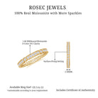 Classic Moissanite Full Eternity Ring in Pin Point Setting Moissanite - ( D-VS1 ) - Color and Clarity - Rosec Jewels