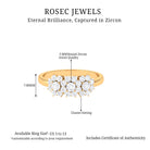 1 CT Zircon Floral Cluster Engagement Ring Zircon - ( AAAA ) - Quality - Rosec Jewels