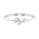Certified Moissanite Three Stone Promise Ring Moissanite - ( D-VS1 ) - Color and Clarity - Rosec Jewels