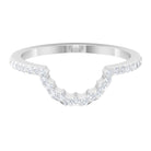 Certified Moissanite Curved Enhancer Ring Moissanite - ( D-VS1 ) - Color and Clarity - Rosec Jewels