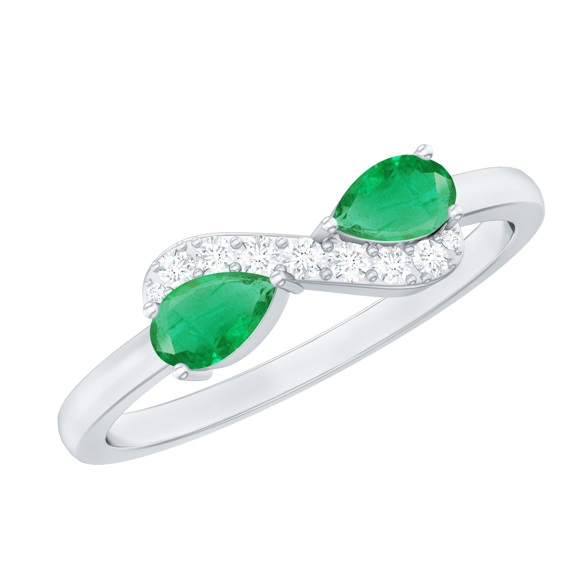 Emerald infinity ring clearance
