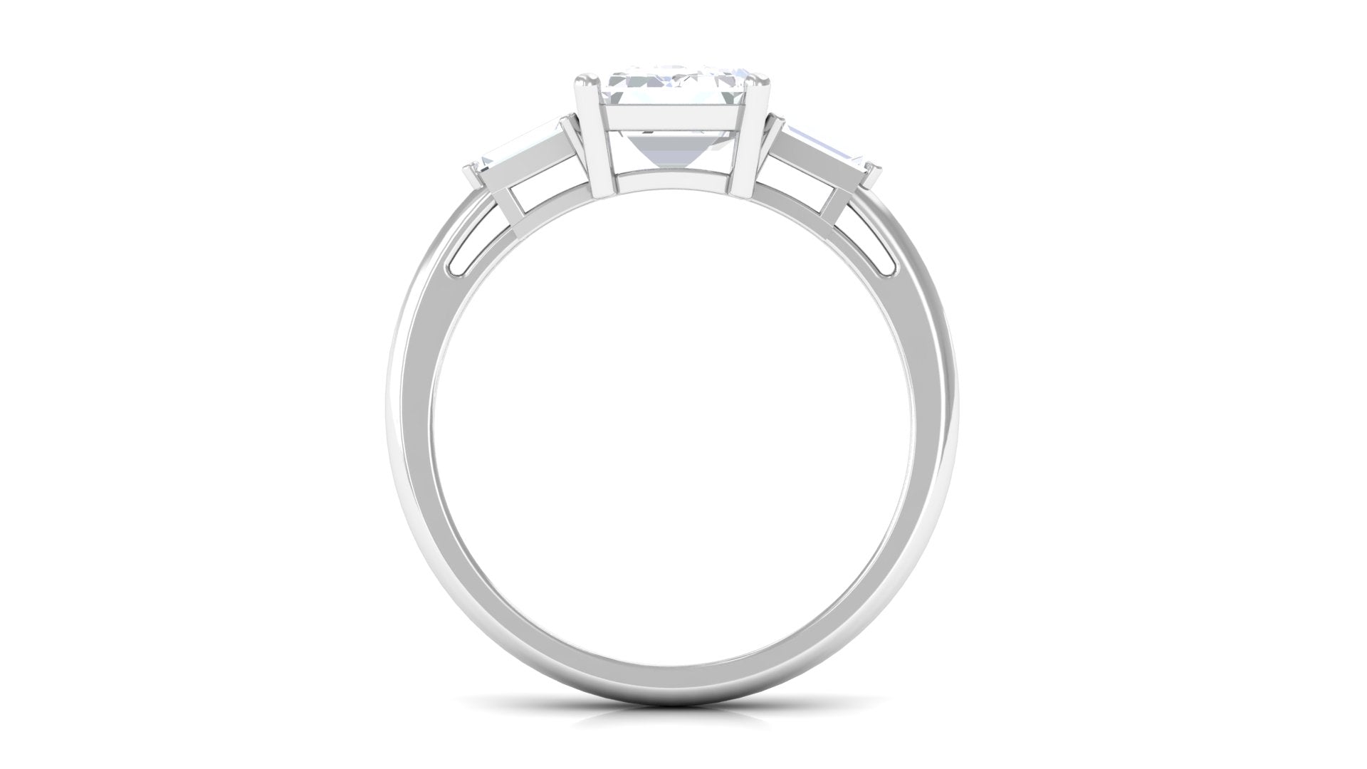 Tiffany Trump Inspired Moissanite Solitaire Engagement Ring Moissanite - ( D-VS1 ) - Color and Clarity - Rosec Jewels
