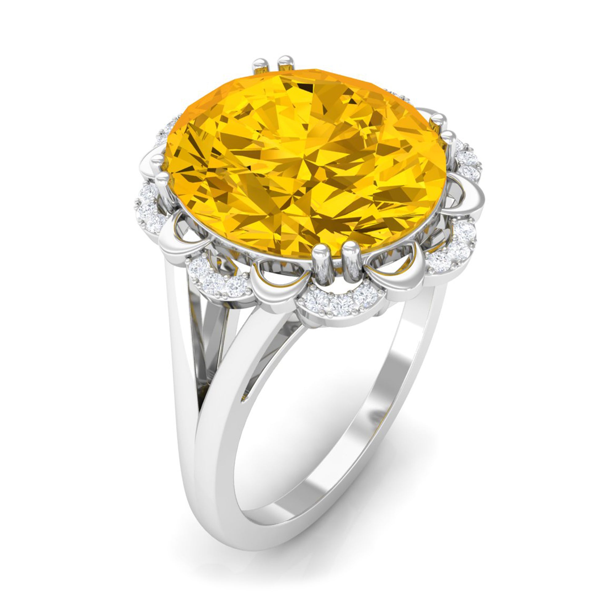 Yellow outlet Sapphire Sterling Silver Ring