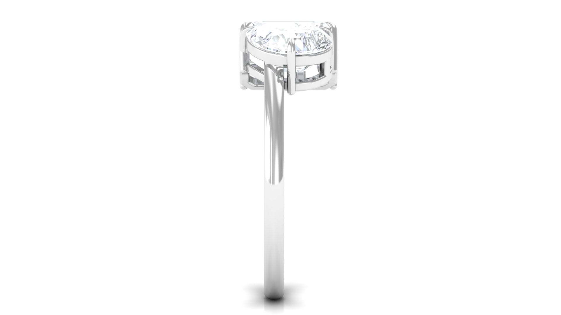 Pear and Emerald Cut Moissanite Toi Et Moi Engagement Ring Moissanite - ( D-VS1 ) - Color and Clarity - Rosec Jewels
