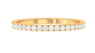 Certified Moissanite Half Eternity Stackable Ring Moissanite - ( D-VS1 ) - Color and Clarity 14K Yellow Gold - Rosec Jewels