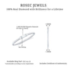Baguette and Round Dainty Diamond Promise Ring Diamond - ( HI-SI ) - Color and Clarity - Rosec Jewels