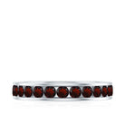 1.25 CT Trellis Set Garnet Eternity Ring for Women Garnet - ( AAA ) - Quality - Rosec Jewels