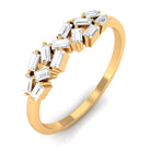 Baguette Cut Diamond Cluster Wedding Ring Diamond - ( HI-SI ) - Color and Clarity - Rosec Jewels