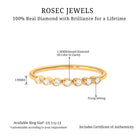 Simple Diamond Seven Stone Stackable Ring Diamond - ( HI-SI ) - Color and Clarity - Rosec Jewels