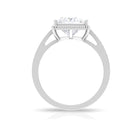 Rosec Jewels-3 CT Rope Frame Solitaire Moissanite Ring with Channel Set Side Stones