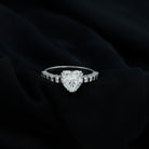 2.50 CT Double Prong Set Solitaire Moissanite Ring with Bar Set Side Stones Moissanite - ( D-VS1 ) - Color and Clarity - Rosec Jewels