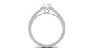 Minimal Diamond Hidden Heart Engagement Ring Diamond - ( HI-SI ) - Color and Clarity - Rosec Jewels