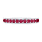 Channel Set Ruby Half Eternity Ring for Women Ruby - ( AAA ) - Quality - Rosec Jewels