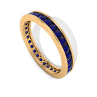 1.50 CT Blue Sapphire Full Eternity band Ring Blue Sapphire - ( AAA ) - Quality - Rosec Jewels