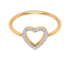 Certified Diamond Open Heart Anniversary Ring Diamond - ( HI-SI ) - Color and Clarity - Rosec Jewels
