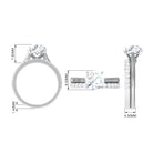 2.75 CT Minimal Moissanite Engagement Enhancer Ring Set Moissanite - ( D-VS1 ) - Color and Clarity - Rosec Jewels