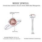 Rosec Jewels-7 MM Round Cut Bezel Set Morganite Solitaire Ring