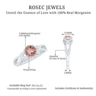 Designer Morganite and Diamond Crossover Engagement Ring Morganite - ( AAA ) - Quality - Rosec Jewels