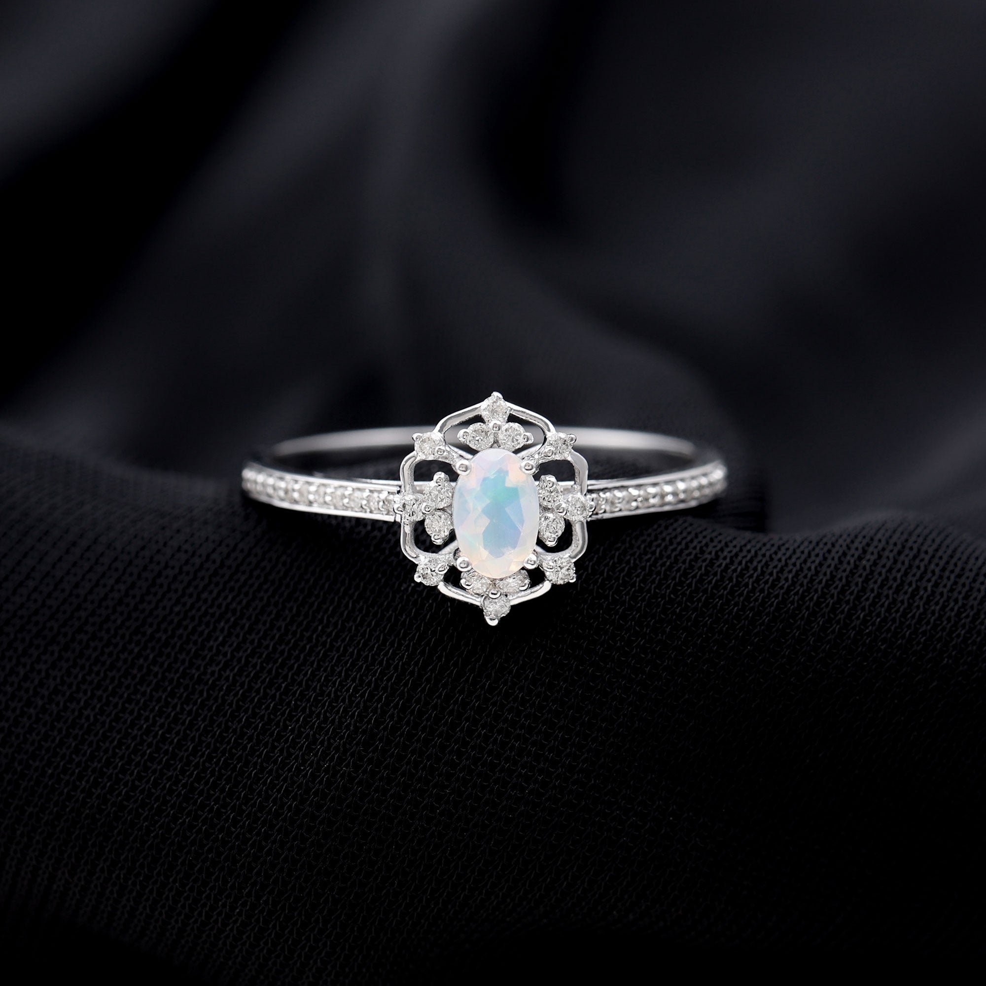 A floral inspired deals welo opal and sterling silver ring!!