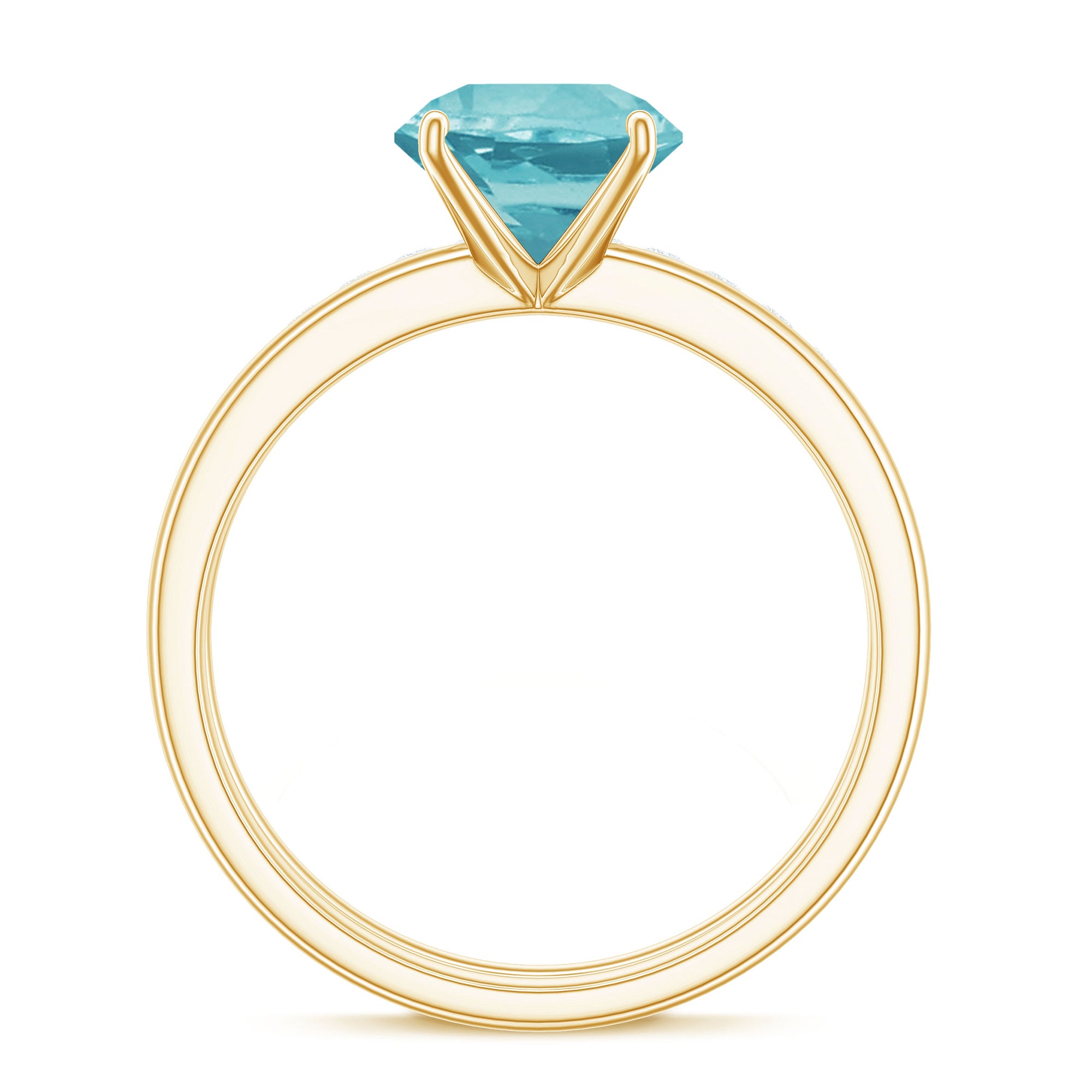 Sky Blue Topaz and Diamond Wedding Ring Set Sky Blue Topaz - ( AAA ) - Quality - Rosec Jewels