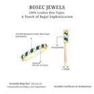 Marquise Cut London Blue Topaz and Round Shape Diamond Stackable Semi Eternity Ring London Blue Topaz - ( AAA ) - Quality - Rosec Jewels