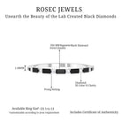 Lab Grown Black Diamond and Diamond Minimal Half Eternity Ring Lab Created Black Diamond - ( AAAA ) - Quality - Rosec Jewels