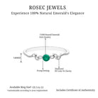 Emerald and Diamond Leaf Branch Promise Ring Emerald - ( AAA ) - Quality - Rosec Jewels