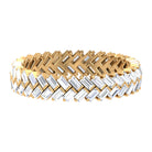 Baguette Cut Moissanite Braided Eternity Band Ring Moissanite - ( D-VS1 ) - Color and Clarity - Rosec Jewels