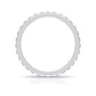 Round Shape Amethyst Eternity Ring in Channel Setting Amethyst - ( AAA ) - Quality - Rosec Jewels