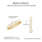 Moissanite Simple Full Eternity Band Ring Moissanite - ( D-VS1 ) - Color and Clarity - Rosec Jewels