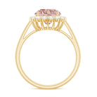 Rosec Jewels-2.50 CT Round Shape Morganite and Diamond Engagement Ring