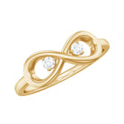 Round Natural Diamond Infinity Promise Ring Diamond - ( HI-SI ) - Color and Clarity - Rosec Jewels