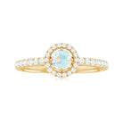 Rosec Jewels-0.75 CT Ethiopian Opal and Diamond Halo Engagement Ring