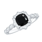 Oval Shape Black Onyx East West Eternity Band Ring Black Onyx - ( AAA ) - Quality - Rosec Jewels