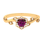 Nature Inspired Rhodolite Garnet Engagement Ring Rhodolite - ( AAA ) - Quality - Rosec Jewels