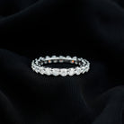Certified Moissanite Simple Eternity Band Ring Moissanite - ( D-VS1 ) - Color and Clarity - Rosec Jewels