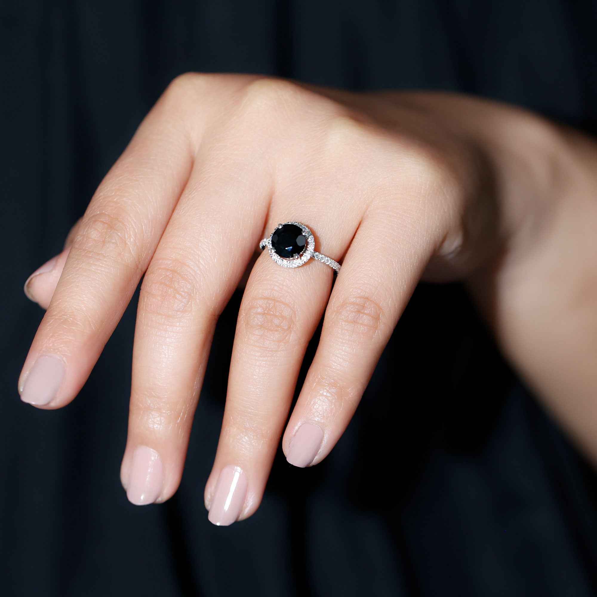 Black Spinel Ring, 10x7 Pear Cut Black Spinel Ring, Black Stone Ring, Black Spinel Engagement Ring, Black Diamond Alternative, deals Bridal Set