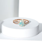 1.25 CT Oval Cut Ethiopian Opal Solitaire Ring with Diamond Ethiopian Opal - ( AAA ) - Quality - Rosec Jewels
