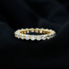 Round Certified Moissanite Full Eternity Band Ring Moissanite - ( D-VS1 ) - Color and Clarity - Rosec Jewels