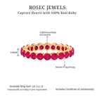 Genuine Red Ruby Full Eternity Ring Ruby - ( AAA ) - Quality - Rosec Jewels