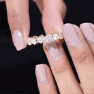 Designer Moissanite Eternity Band Ring Moissanite - ( D-VS1 ) - Color and Clarity - Rosec Jewels