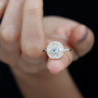 Sky Blue Topaz and Diamond Statement Engagement Ring with Beaded Detailing Sky Blue Topaz - ( AAA ) - Quality - Rosec Jewels